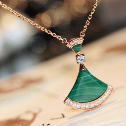[Marins]DREAM NECKLACE MALACHITE DIAMOND