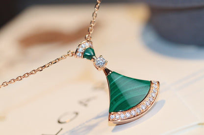 [Marins]DREAM NECKLACE MALACHITE DIAMOND