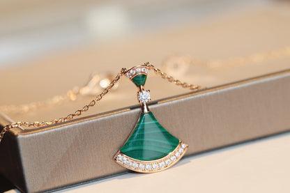 [Marins]DREAM NECKLACE MALACHITE DIAMOND