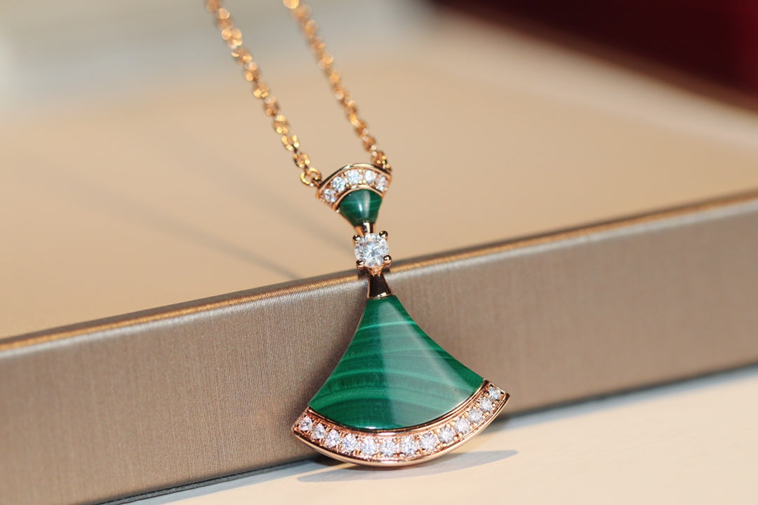 [Marins]DREAM NECKLACE MALACHITE DIAMOND