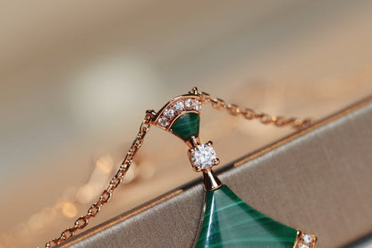 [Marins]DREAM NECKLACE MALACHITE DIAMOND
