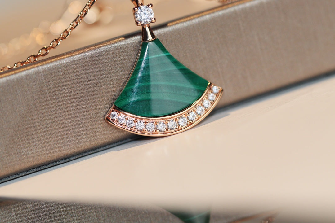 [Marins]DREAM NECKLACE MALACHITE DIAMOND