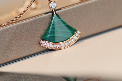 [Marins]DREAM NECKLACE MALACHITE DIAMOND