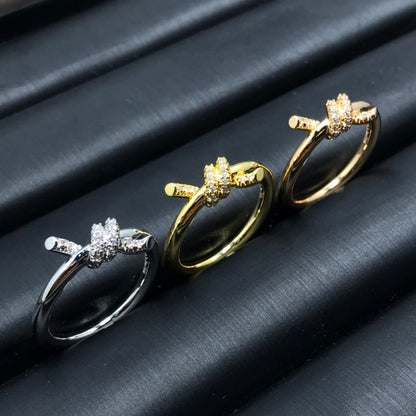 [Marins]KNOT RING 1.2MM DIAMOND