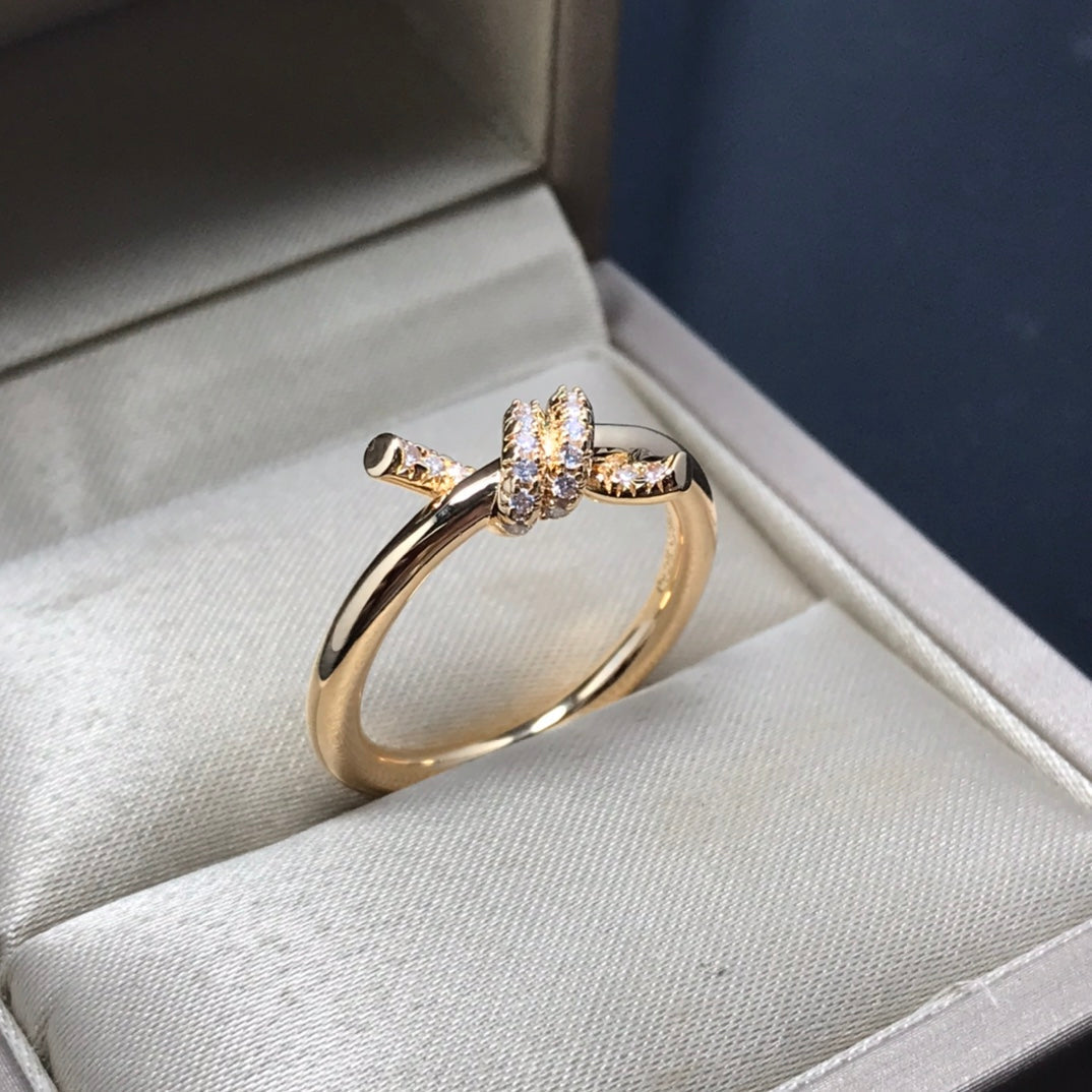 [Marins]KNOT RING 1.2MM DIAMOND