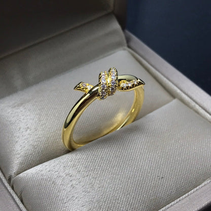 [Marins]KNOT RING 1.2MM DIAMOND