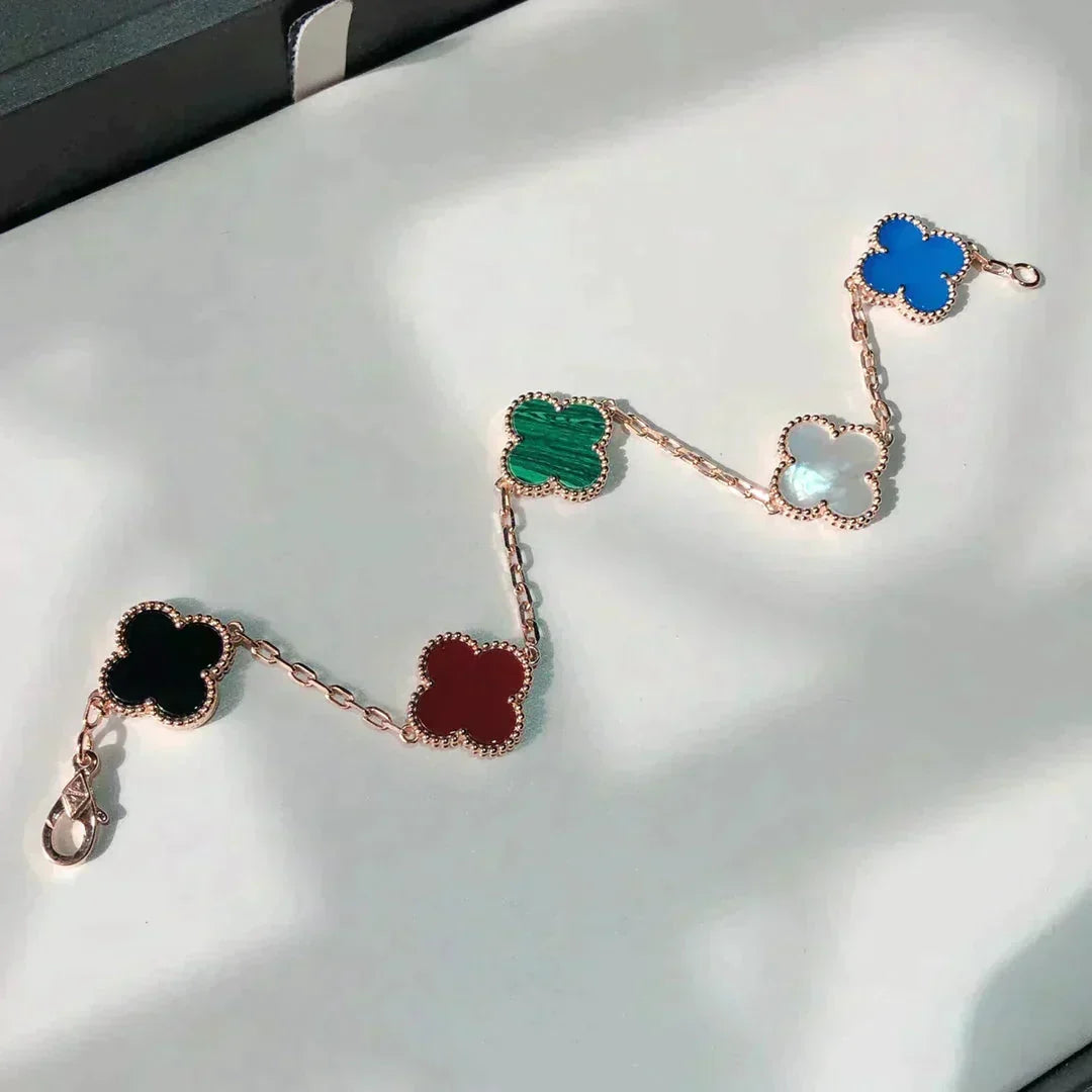 [Marins]CLOVER 5 MOTIFS MULTICOLOR BRACELET