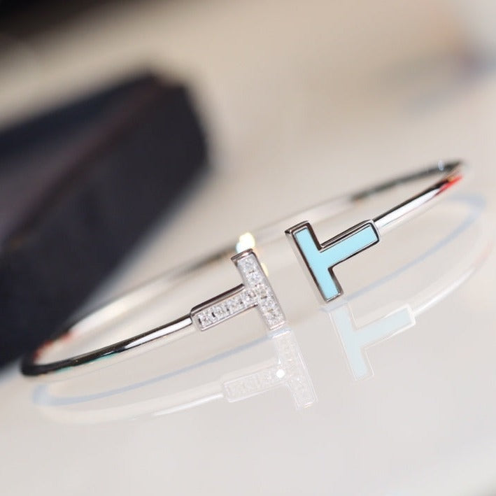 [Marins]T BRACELET 1.8MM TURQUOISE DIAMOND PINK GOLD