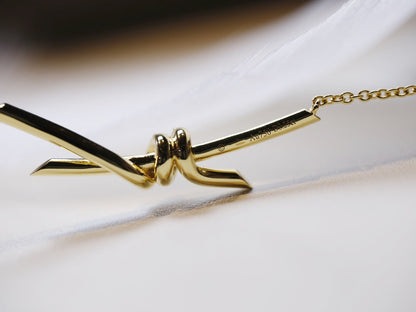 [Marins]KNOT NECKLACE GOLD DIAMONDS