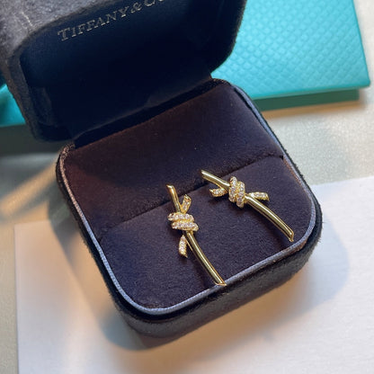 [Marins]KNOT EARRINGS GOLD DIAMOND