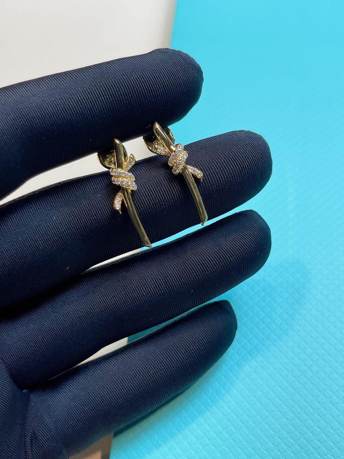 [Marins]KNOT EARRINGS GOLD DIAMOND