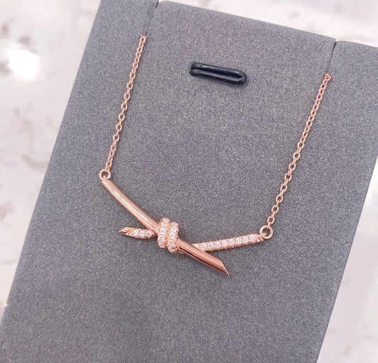 [Marins]KNOT NECKLACE DIAMONDS