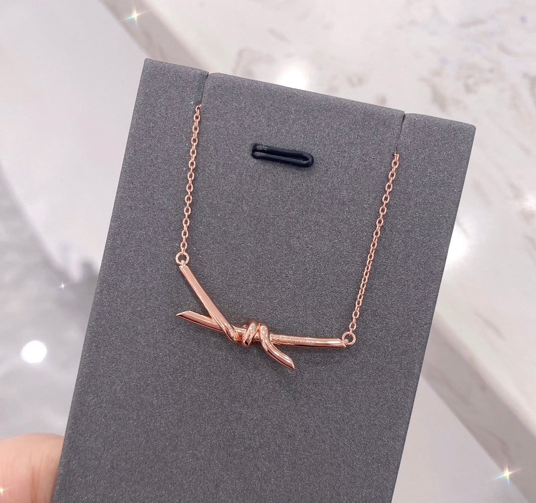 [Marins]KNOT NECKLACE DIAMONDS