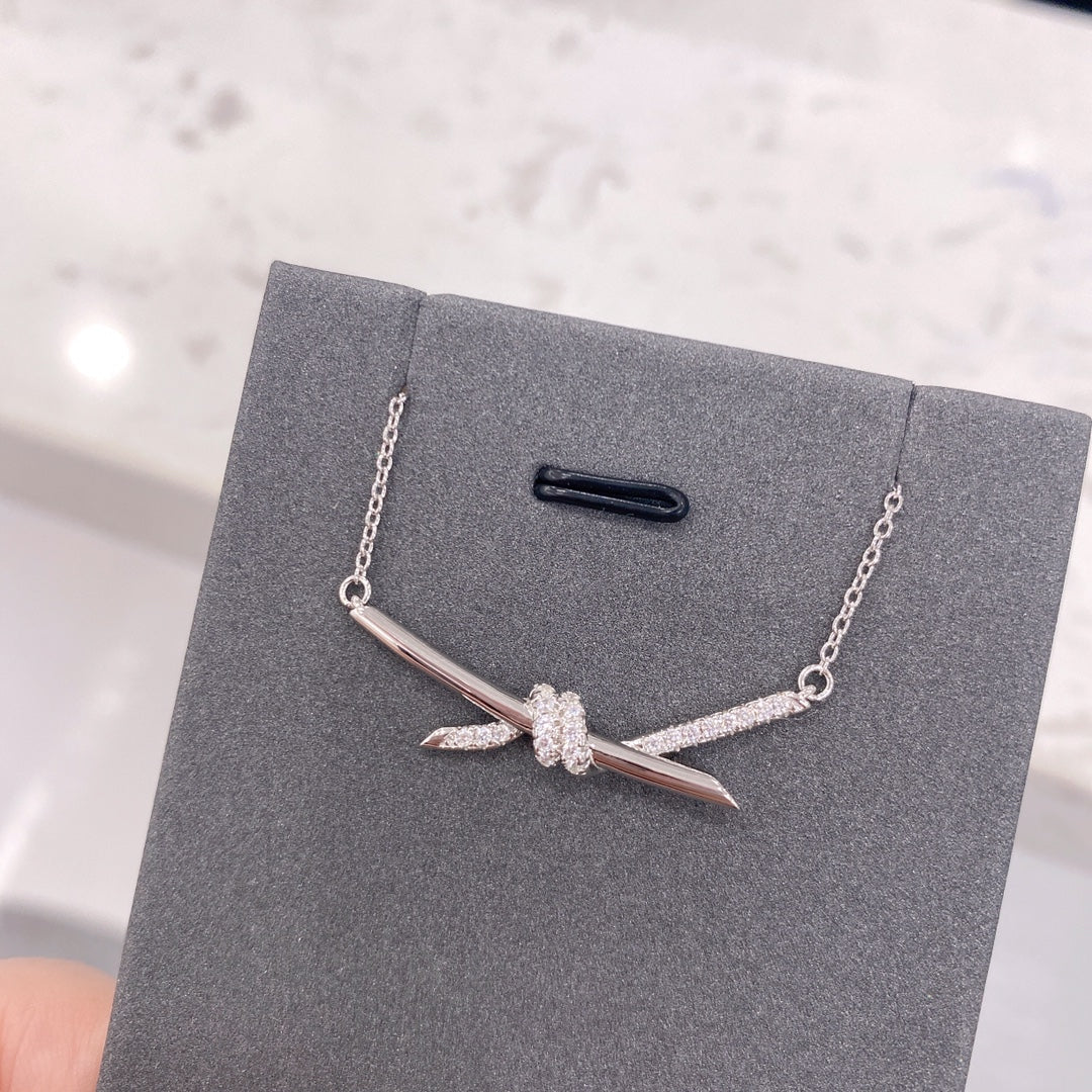 [Marins]KNOT NECKLACE DIAMONDS