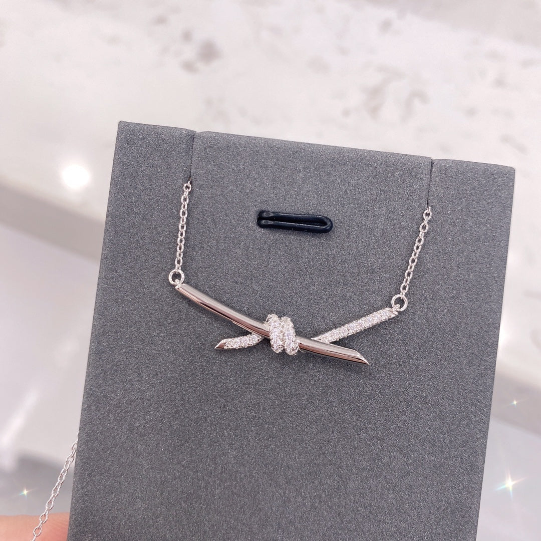 [Marins]KNOT NECKLACE DIAMONDS