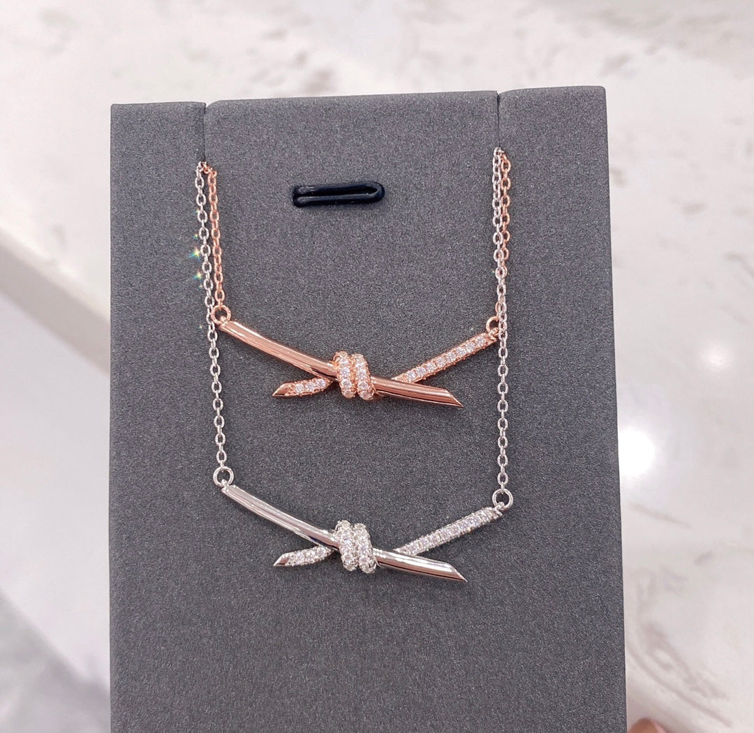 [Marins]KNOT NECKLACE DIAMONDS