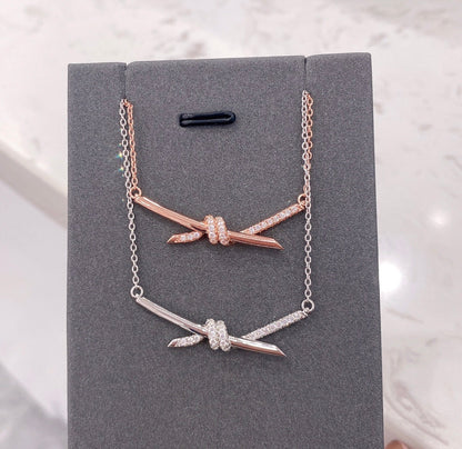 [Marins]KNOT NECKLACE DIAMONDS