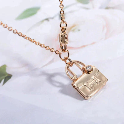 [Marins]AMULETTE PEDANT ROSE GOLD NECKLACE