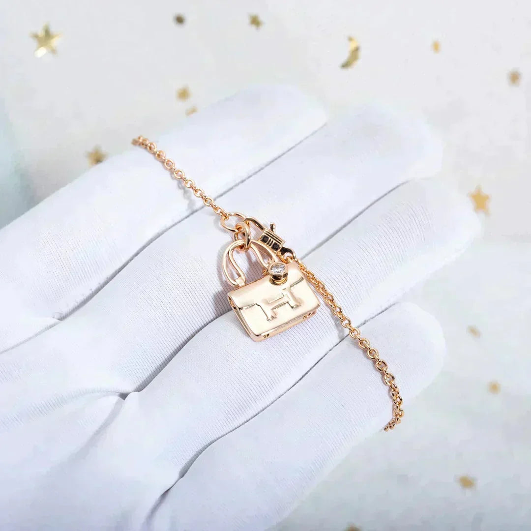 [Marins]AMULETTE PEDANT ROSE GOLD NECKLACE