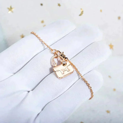 [Marins]AMULETTE PEDANT ROSE GOLD NECKLACE
