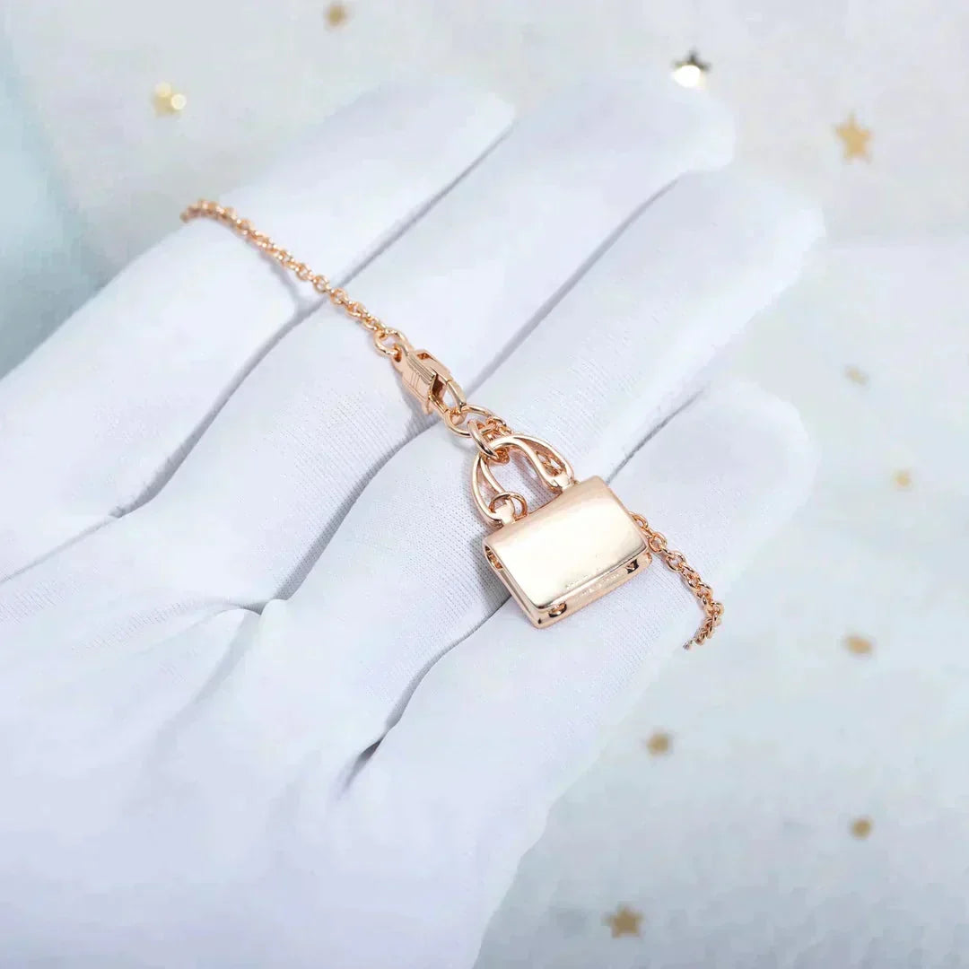 [Marins]AMULETTE PEDANT ROSE GOLD NECKLACE