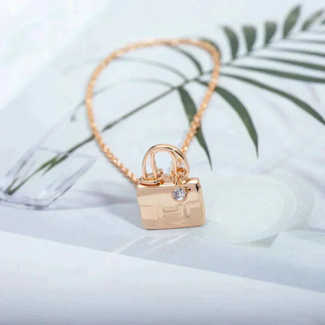 [Marins]AMULETTE PEDANT ROSE GOLD NECKLACE