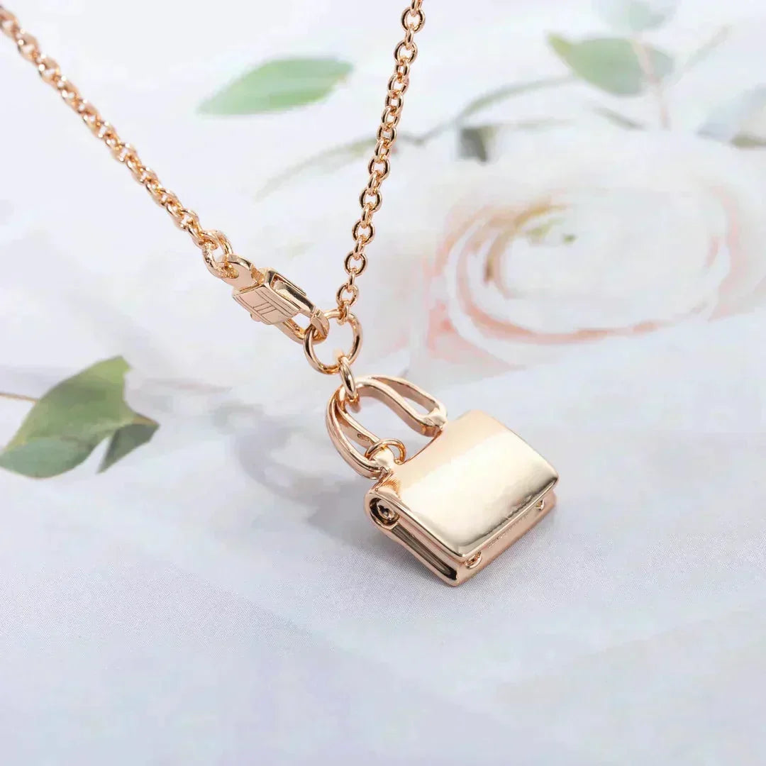 [Marins]AMULETTE PEDANT ROSE GOLD NECKLACE
