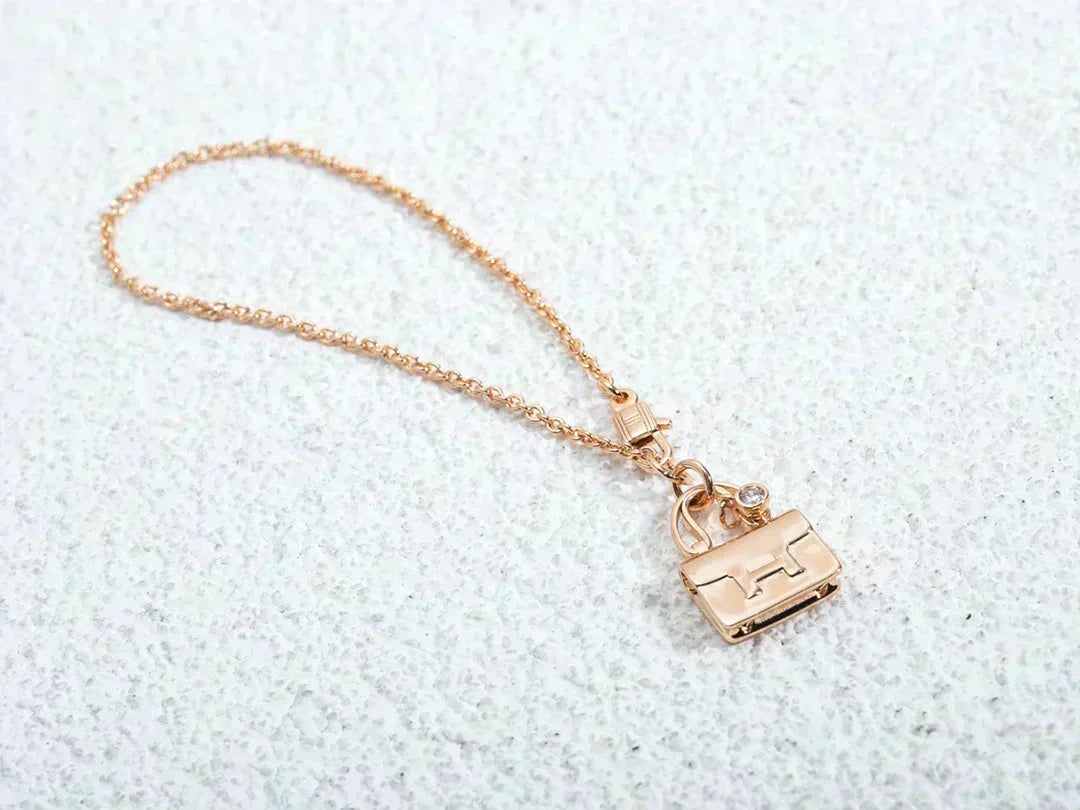 [Marins]AMULETTE PEDANT ROSE GOLD NECKLACE