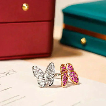 [Marins]TWIN BUTTERFLY DIAMOND RING