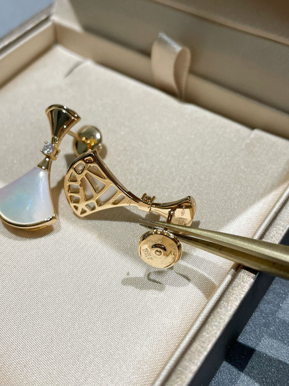 [Marins]DREAM MOP 1 DIAMOND EARRINGS