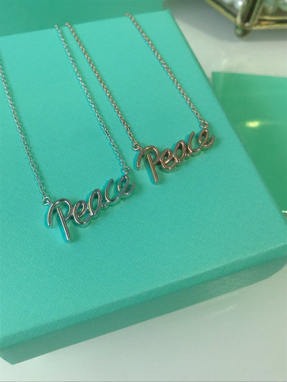 [Marins]PEACE TEXT PEDANT NECKLACE