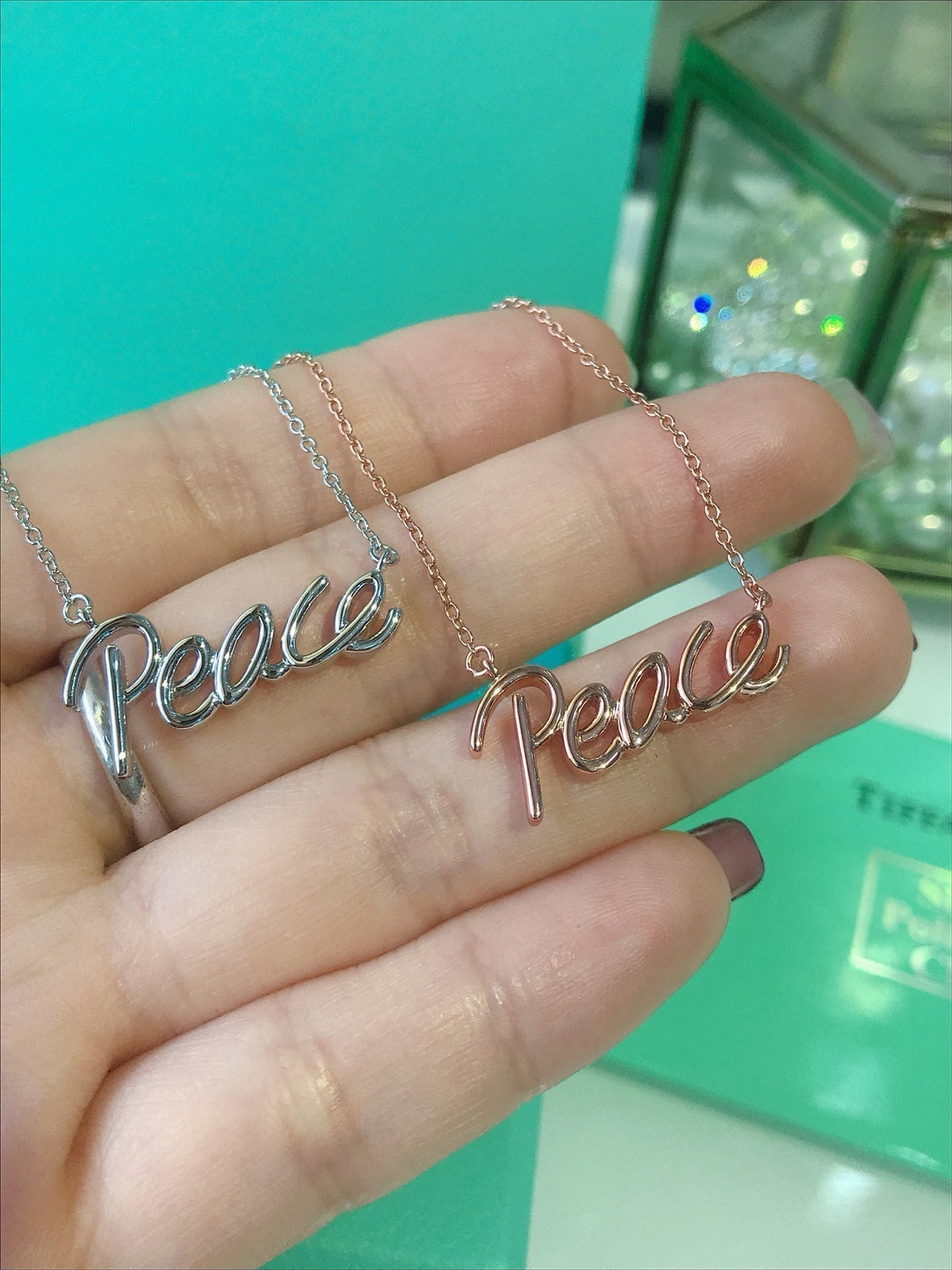 [Marins]PEACE TEXT PEDANT NECKLACE