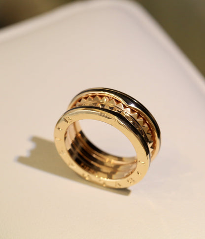 [Marins]ZERO 1 PINK GOLD BLACK CERAMIC RING