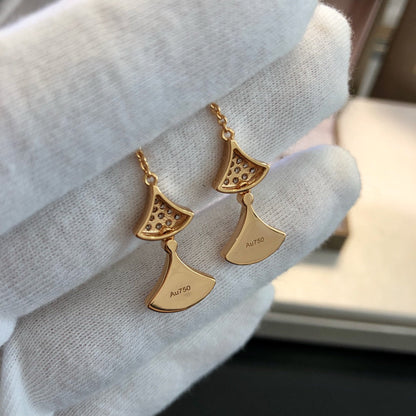 [Marins]DREAM EARRINGS 3 MOTIFS DIAMOND MOP PINK GOLD