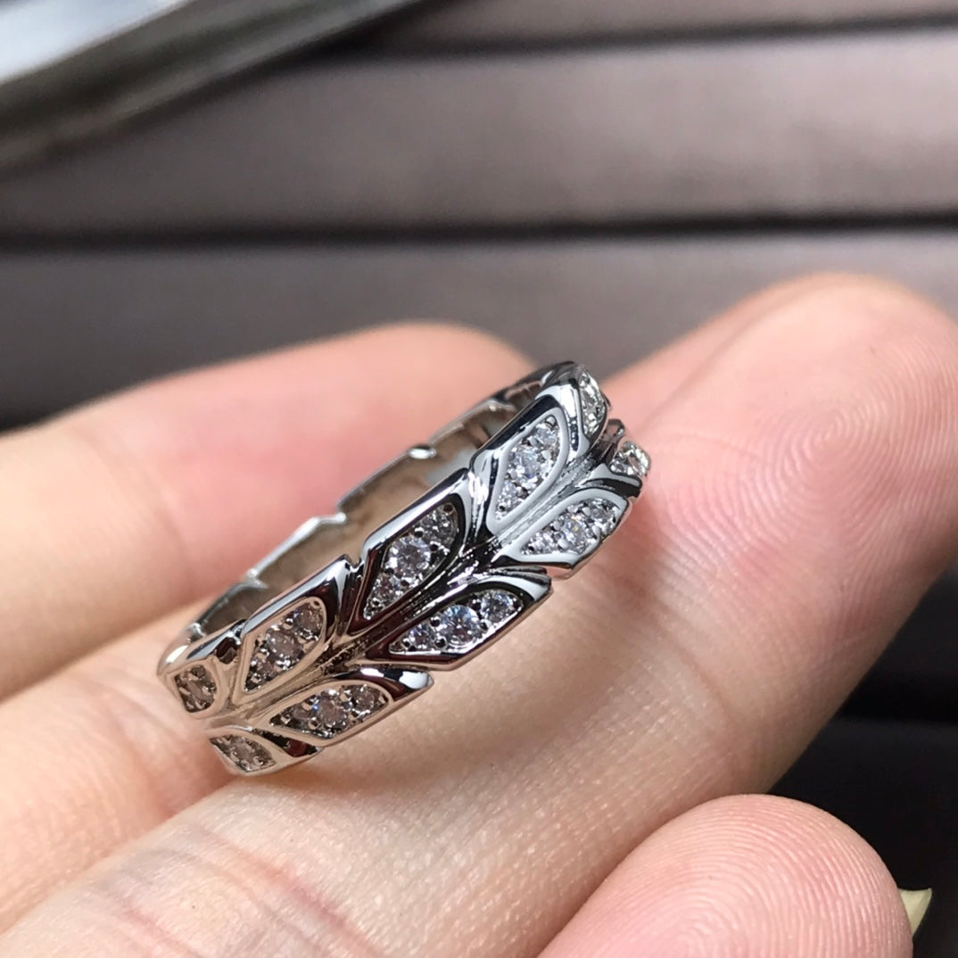 [Marins]OLIVE LEAF RING DIAMONDS