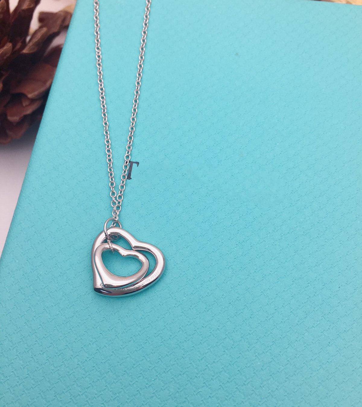 [Marins]OPEN HEART SILVER NECKLACE