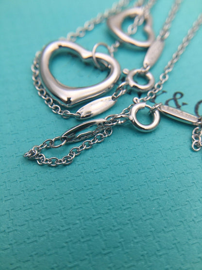 [Marins]OPEN HEART SILVER NECKLACE