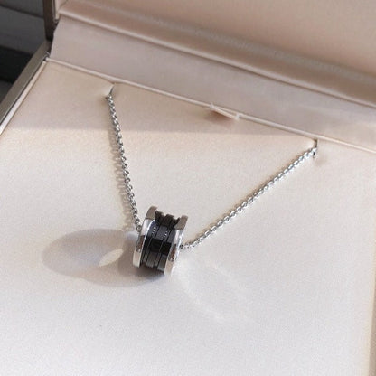 [Marins]ZERO 1 BLACK CERAMIC SILVER NECKLACE