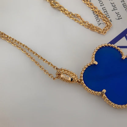 [Marins]CLOVER 25MM NECKLACE TURQUOISE ROSE GOLD