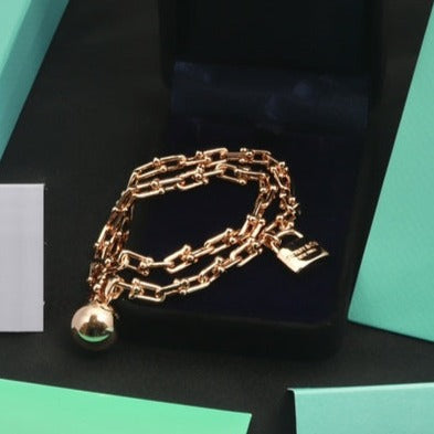 [Marins]HARDWEAR WRAP PINK GOLD BRACELET