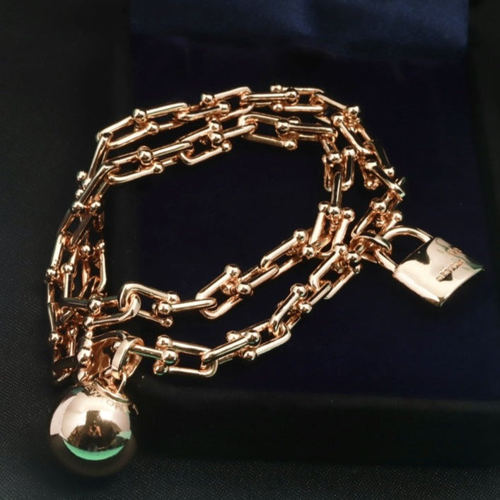 [Marins]HARDWEAR WRAP PINK GOLD BRACELET