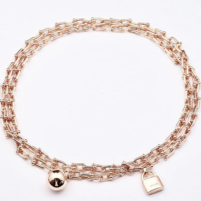 [Marins]HARDWEAR PINK GOLD WRAP NECKLACE