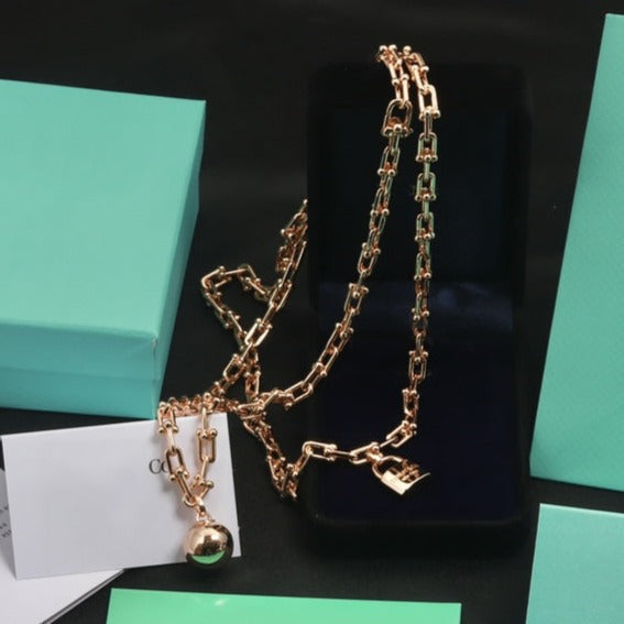 [Marins]HARDWEAR PINK GOLD WRAP NECKLACE