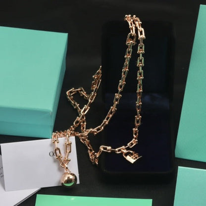 [Marins]HARDWEAR PINK GOLD WRAP NECKLACE