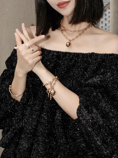 [Marins]HARDWEAR PINK GOLD WRAP NECKLACE