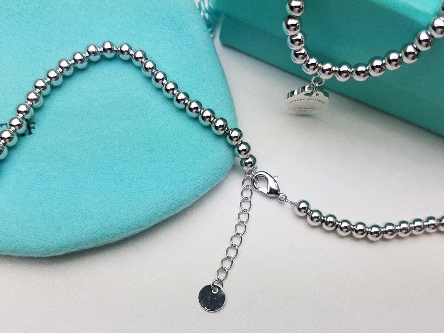 [Marins]HEART PEDANT SILVER BALL CHAIN NECKLACE