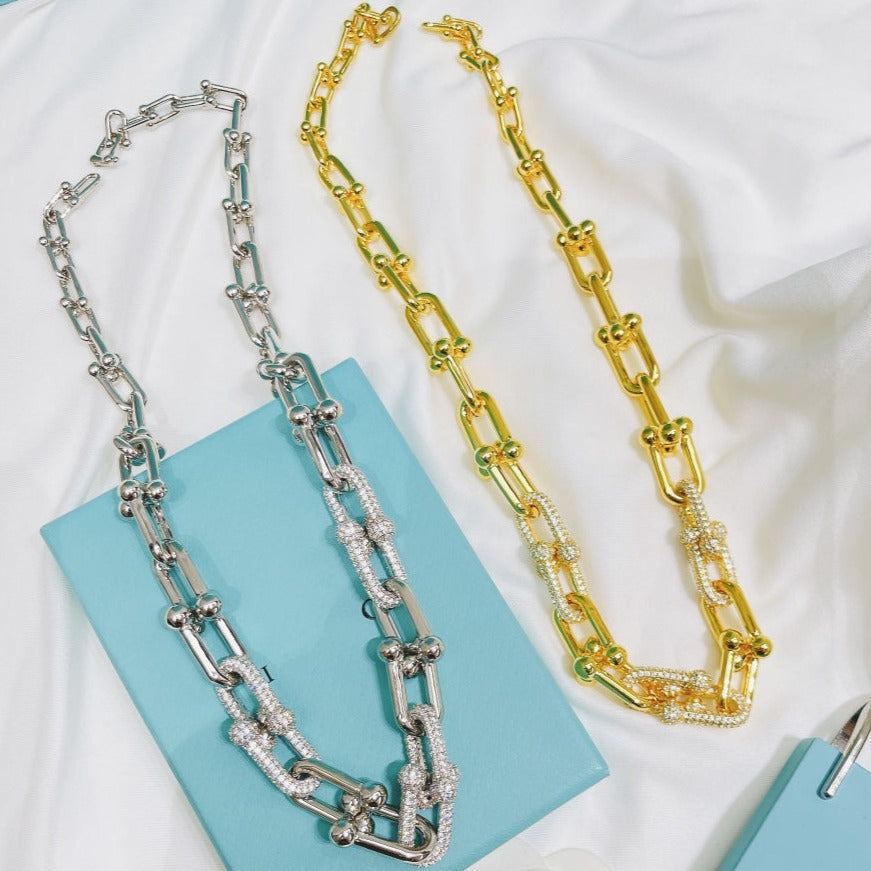 [Marins]HARDWEAR NECKLACE DIAMOND PAVED