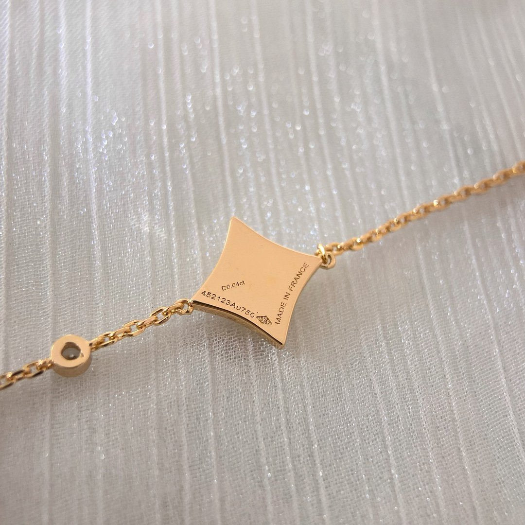 [Marins]COLOR STAR CARNELIAN PINK GOLD DIAMOND BRACELET