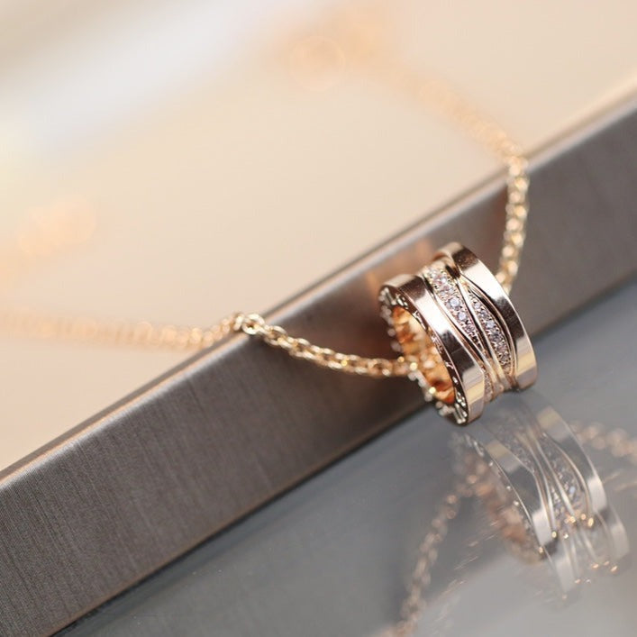 [Marins]ZERO 1 PINK GOLD DIAMOND NECKLACE