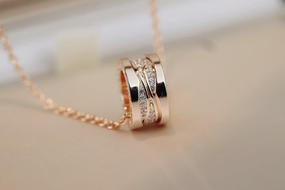 [Marins]ZERO 1 PINK GOLD DIAMOND NECKLACE